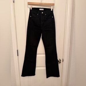 LOFT Black High-Rise Flare Jeans